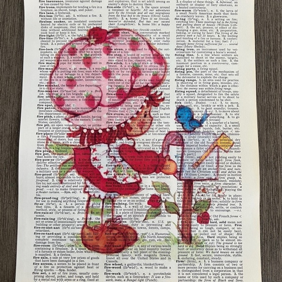 Strawberry Shortcake Themed Dictionary Art Prints - Set of 6 - Picture 6 of 7